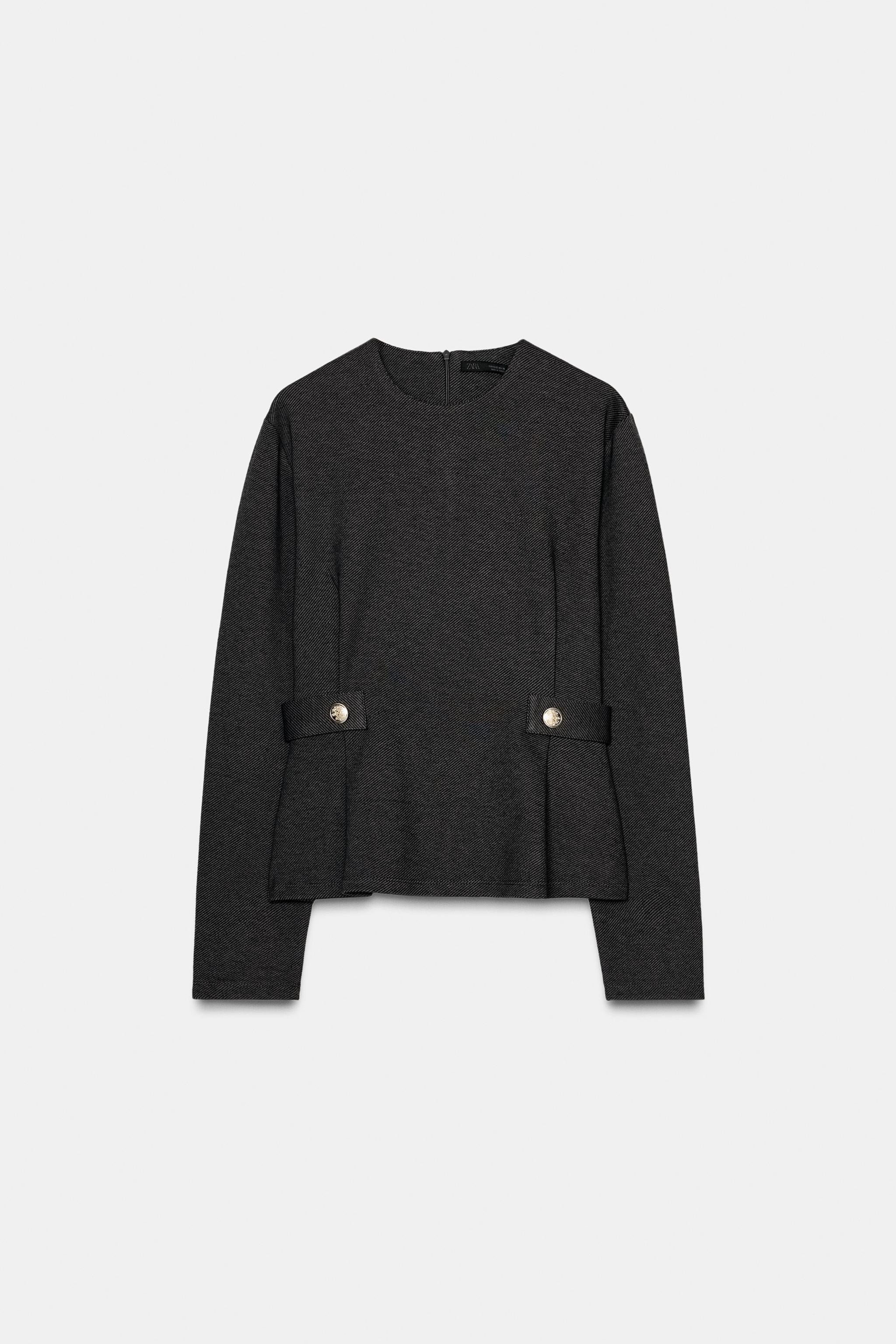 TOP EN SERGÉ À BOUTONS